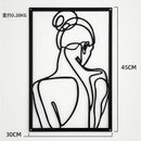 Painel Decorativo Feminino Vazado em Metal – Arte de Parede Moderna para Casa