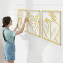 Painel Decorativo Feminino Vazado em Metal – Arte de Parede Moderna para Casa