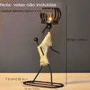Castiçal Escultura Abstrata Nórdica – Porta-Vela de Metal Artesanal para Decoração Moderna